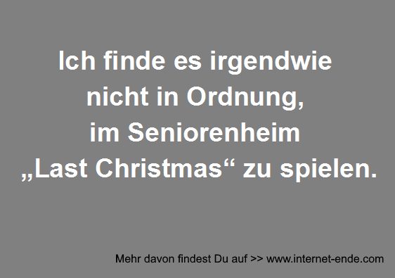 Seniorenheim Last Christmas