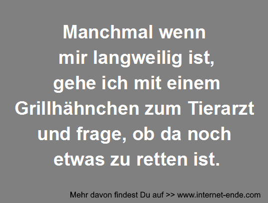 Manchmal wenn mir langweilig ist witze