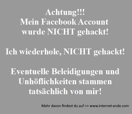 Facebook Account nicht gehackt