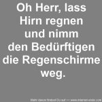 Oh Herr, lass Hirn regnen