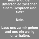 Unterschied zwischen einem Gespräch und Sex