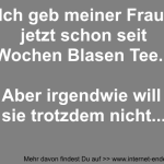 Blasen Tee für die Frau