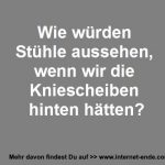 Stühle und Kniescheiben