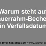 Sauerrahm-Becher mit Verfallsdatum