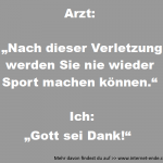 Nie wieder Sport