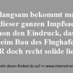 Dass es beim Bau des Flughafens BER doch recht solide lief…